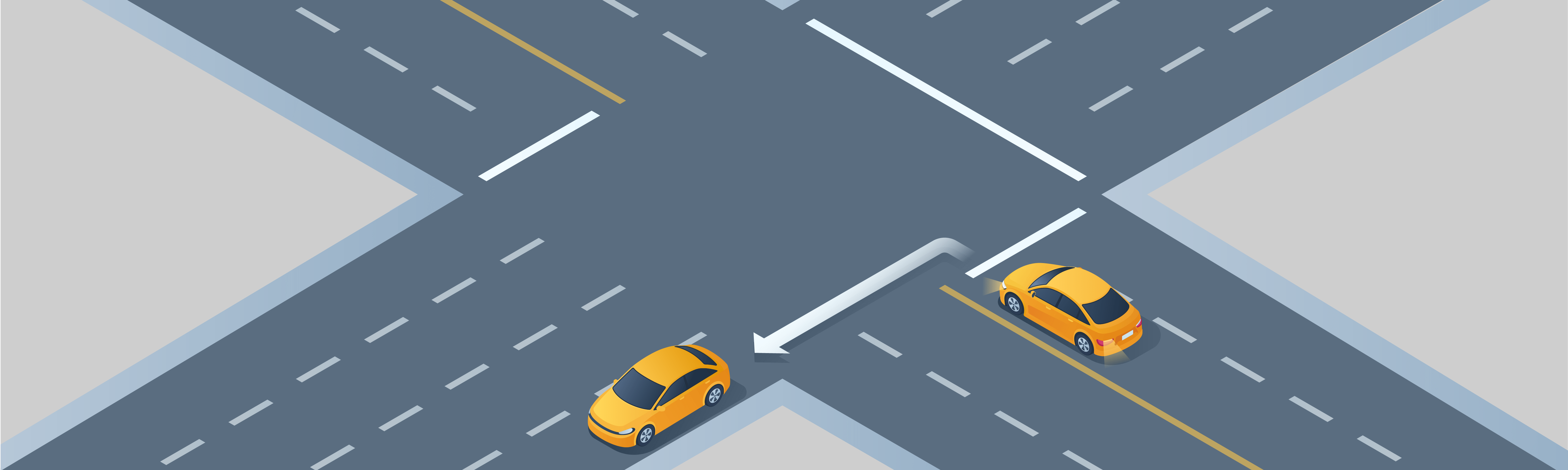 Driving Test Canada - Car Intersections and Turns - How should you make a left turn from a two-way road onto a one-way road?